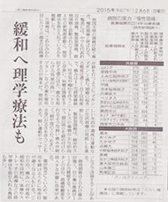 平成27年12月6日 の読売新聞にて、病院の実力「慢性頭痛」において当院が掲載されました。
